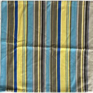 CB2 Crate & Barrel Azure Multi Stripe Pillow Cover • 23 x 23”• Square Cotton